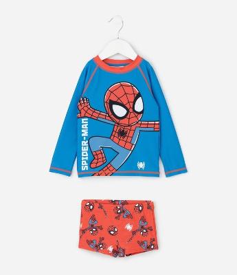 Conjunto Infantil Praia Homem Aranha com Proteção UV – Tam 1 a 4 Anos