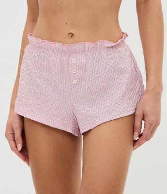 Short de Pijama Listrado Vichy Texturizado