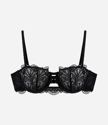 Sutiã Meia-Taça em Tule com Bordado Floral