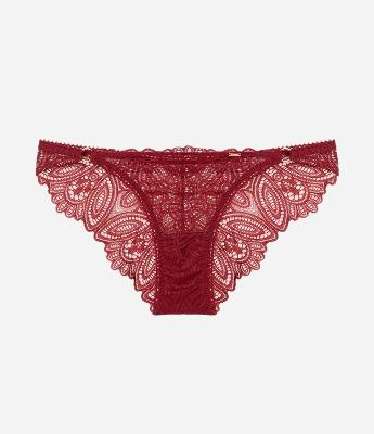 Calcinha Biquini com Renda Floral