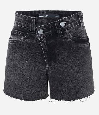 Short Midi em Jeans com Cintura Média