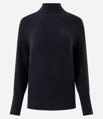 Blusa Regular em Tricô com Gola Alta