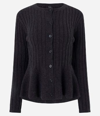 Cardigan Peplum em Tricô com Botões Frontais