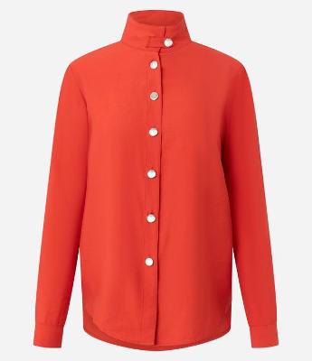 Camisa Gola Funnel em Viscose