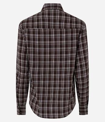 Camisa Xadrez em Tricoline com Manga Longa