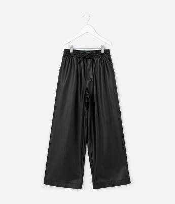 Calça Infantil Wide Leg com Cós Clochard – Tam 5 a 14 Anos