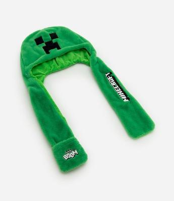 Touca Infantil em Tricô Minecraft Alongada com Bolsos – Tam U
