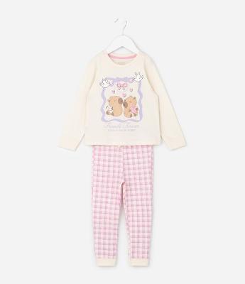 Pijama Infantil com Estampa Capivaras – Tam 2 a 6 Anos