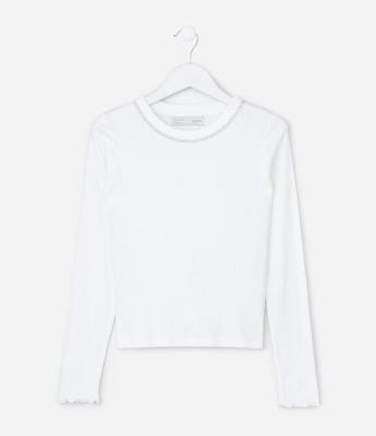 Camiseta Infantil com Termocolantes na Gola – Tam 7 a 14 Anos