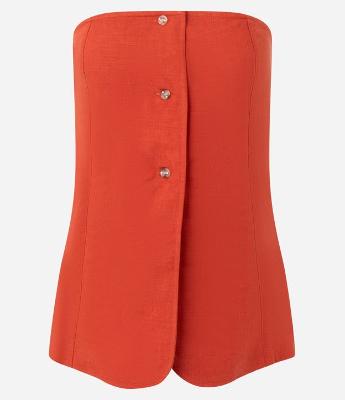 Blusa Tomara que Caia em com Botões Frontais