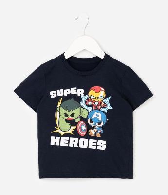 Camiseta Infantil Avengers Baby Super Heróis – Tam 2 a 6 Anos