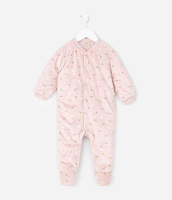 Macacão Infantil em Plush Forrado - Tam RN a 18 Meses
