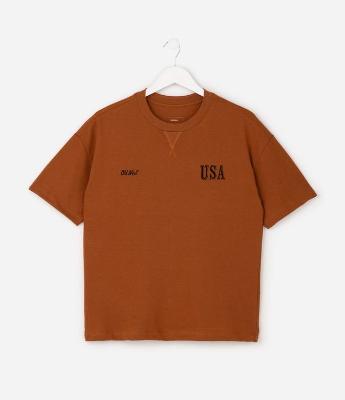 Camiseta Infantil em Algodão com Lettering - Tam 5 a 14 Anos