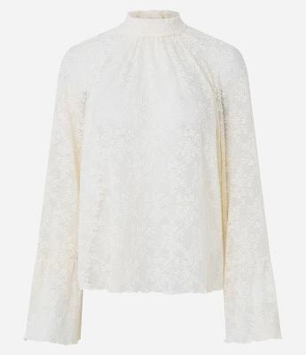 Blusa em Renda com Amarração na Gola