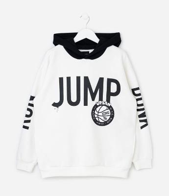 Casaco Infantil com Capuz e Estampa Lettering – Tam 5 a 14 Anos