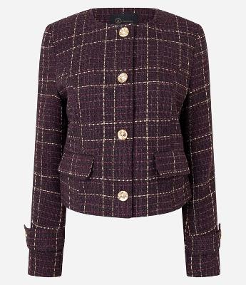 Casaqueto em Tweed com Fio Metalizado