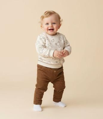 Calça Infantil em Cotelê Texturizado – Tam 0 a 18 Meses