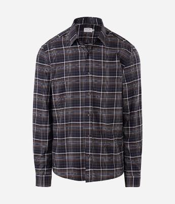 Camisa Manga Longa em Flanela e Estampa Xadrez