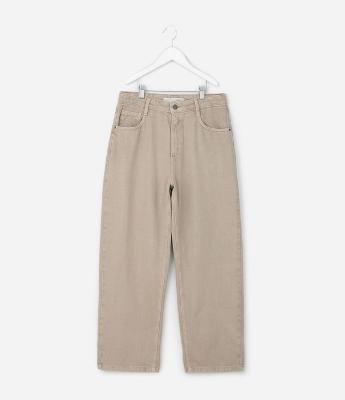Calça Infantil Baggy em Sarja - Tam 7 a 14 Anos