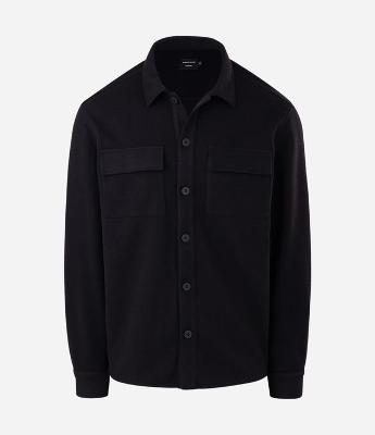 Camisa Overshirt Manga Longa em Polyvelour