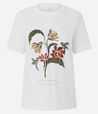 Blusa em Algodão com Estampa Floral