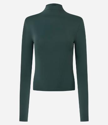 Blusa em Poliamida com Gola Alta