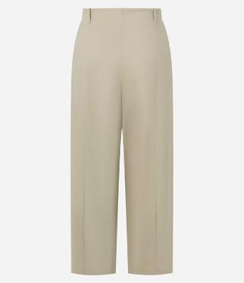 Calça Barrel em Sarja com Cós Estruturado