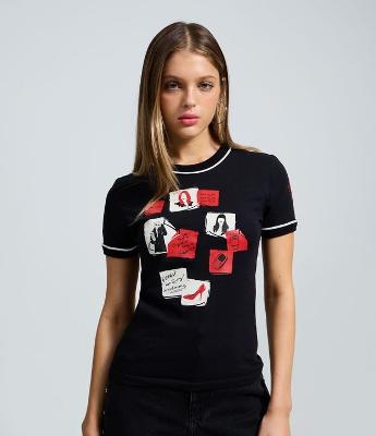Camiseta em Algodão com Estampa do Diabo Veste Prada