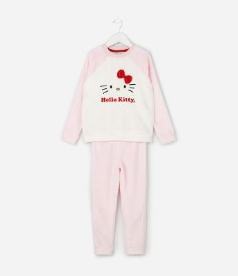 Pijama Infantil Fleece Hello Kitty - Tam 5 a 16 Anos