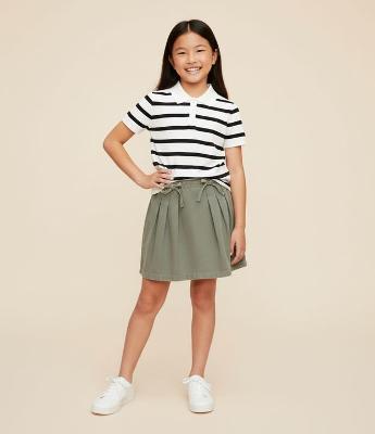 Saia Infantil em Jeans com Cordões no Cós – Tam 7 a 14 Anos