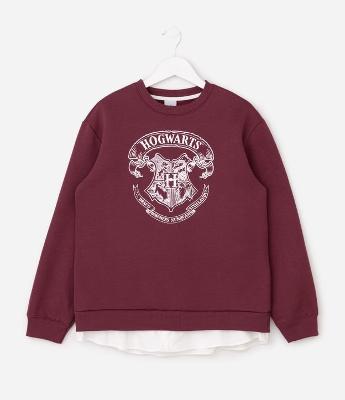 Casaco Infantil Moletom Harry Potter - Tam 5 a 16 Anos