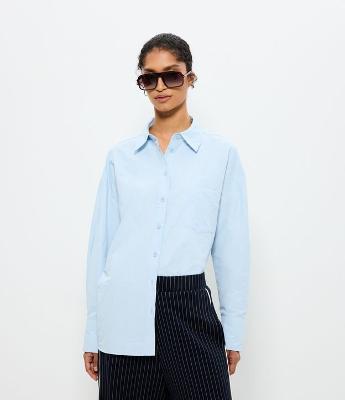 Camisa Oversized em Tricoline Efeito Empapelada