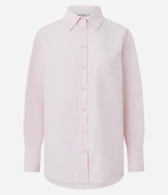 Camisa Oversized em Tricoline Efeito Empapelada