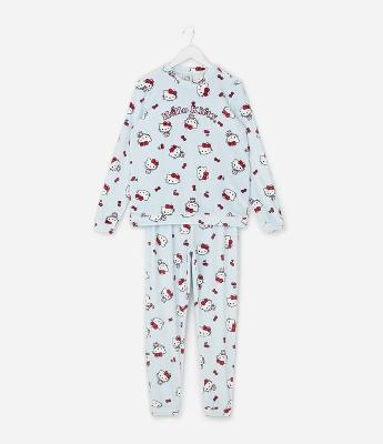 Pijama Infantil Plush Hello Kitty e Amigas - 5 ao 16 Anos