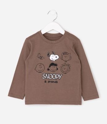 Camiseta Infantil Manga Longa Estampa Snoopy Friends – Tam 2 a 6 Anos