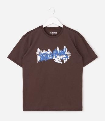 Camiseta Manga Curta Tony Hawk Grafitada - Tam 5 a 14 Anos