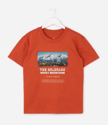 Camiseta Manga Curta com Estampa Photoprint - Tam 5 a 14 Anos