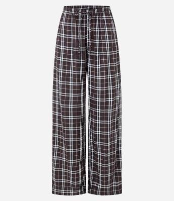 Calça de Pijama Xadrez com Cós Elástico