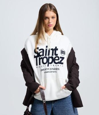 Moletom Canguru com Estampa Lettering Saint Tropez