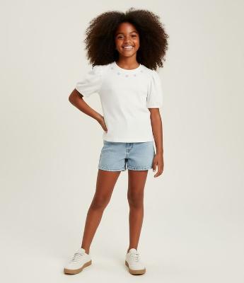 Blusa Infantil com Bordado Corações – Tam 5 a 14 Anos