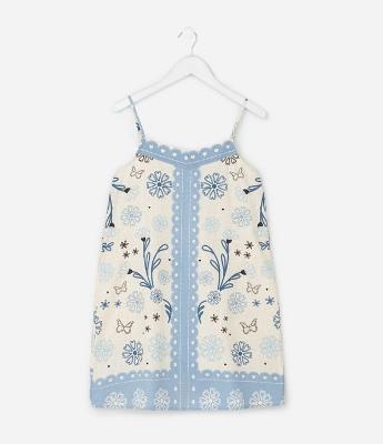 Vestido de Viscolinho Floral com Alcinhas - Tam 5 a 14 Anos
