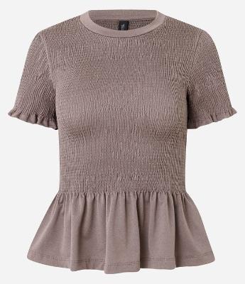 Blusa em Crepe Texturizado com Franzidos