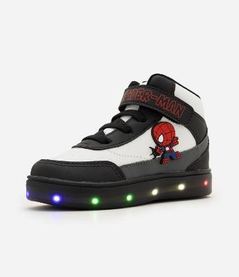 Tênis Infantil Spidey com Luzes LED - Tam 20 a 27
