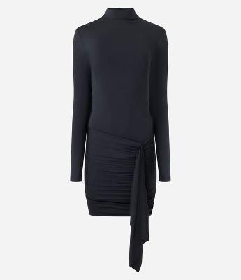 Vestido em Microfibra com Nó Frontal e Abertura nas Costas