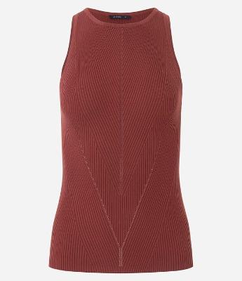 Blusa Estruturada em Tricô com Textura Canelada