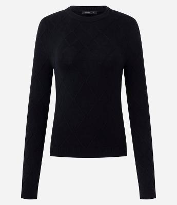 Blusa em Tricô com Textura de Losangos