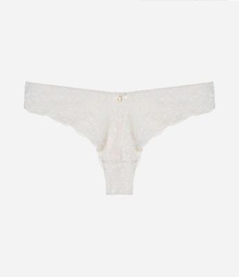 Calcinha Biquíni Fio em Renda Floral