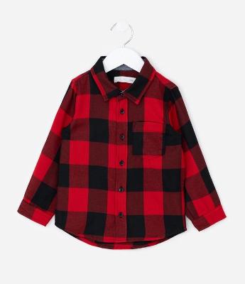 Camisa Manga Longa Xadrez Búfalo - Tam 1 a 6 Anos