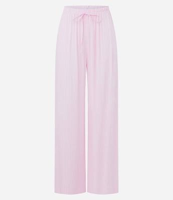 Calça de Pijama em Viscose com Estampa Listrada