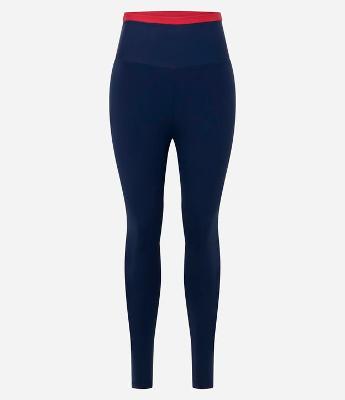 Calça Legging Esportiva com Cós Contrastante